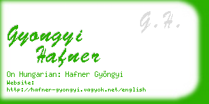 gyongyi hafner business card