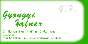 gyongyi hafner business card